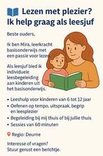 leesjuf, Diensten en Vakmensen, Bijles, Privé-les en Taalles, Privéles, Bijles
