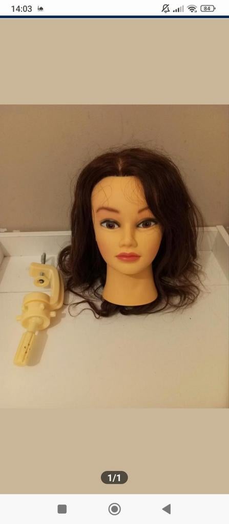 S-PRO Tête d'Apprentissage Kate 35cm Châtain 4
         (2), Ophalen of Verzenden