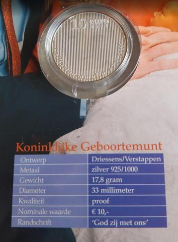 Nederland 10€ 2004 Zilver Birth of Princess Catharina-Amalia beschikbaar voor biedingen