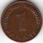 Duitsland : 1 Pfennig 1950 D Rechte Stengel KM#105 Ref 16560, Postzegels en Munten, Ophalen of Verzenden, Duitsland, Losse munt