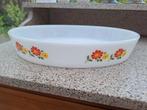 grote vintage arcopale schaal met bloemen, Ophalen of Verzenden
