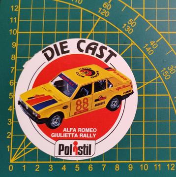 Sticker Polistil Alfa Romeo Giulietta Rally, Collections, Enlèvement ou Envoi