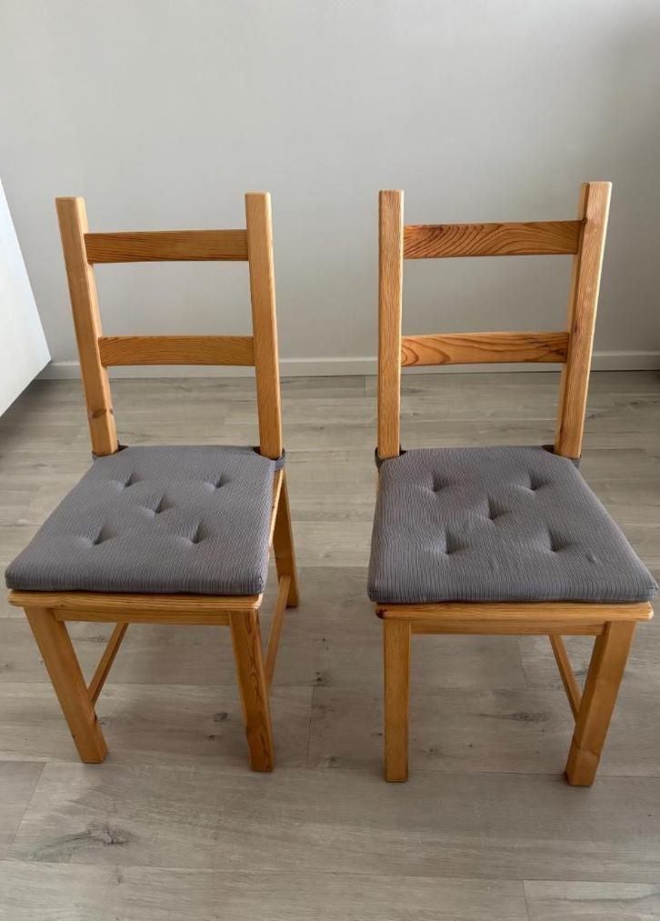 10 houten stoelen met zitkussen, ook per 2 of 4, Huis en Inrichting, Stoelen, Zo goed als nieuw, Vijf, Zes of meer stoelen, Hout
