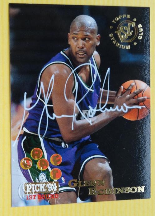 94/95 TSC Glenn Robinson RC #183 authentique signature blanc, Sports & Fitness, Basket, Neuf, Autres types, Envoi