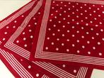 Set van 3 boeren zakdoeken sjaaltjes rood wit bollen NIEUW, Huis en Inrichting, Ophalen of Verzenden, Nieuw, Rood, Overige typen