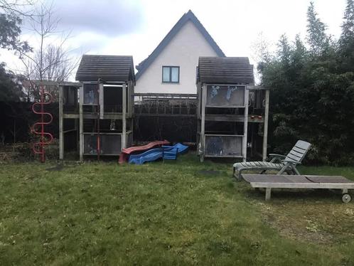 Speeltoren - Multi tuin Geel, Kinderen en Baby's, Speelgoed | Buiten | Trampolines, Gebruikt, Ophalen