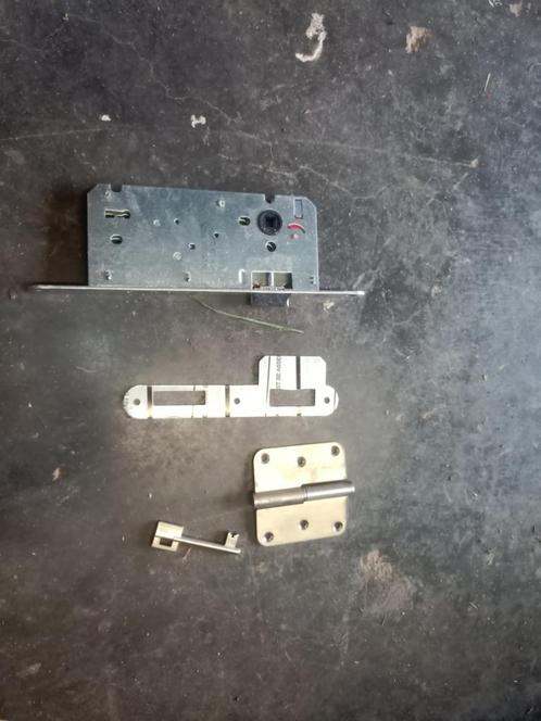 7 sets van 4 deur scharnieren Argenta, deurslot met sleutel, Doe-het-zelf en Bouw, Hang- en Sluitwerk, Nieuw, Inox, Ophalen
