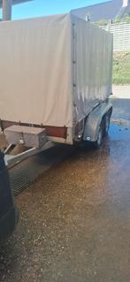 Aanhangwagen dubbelasser Remorque bache huif 750kg, Ophalen of Verzenden, Gebruikt