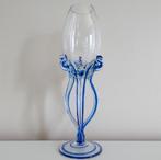Decoratief mondgeblazen sierglas, Murano-stijl, glaskunst, Blauw, Ophalen of Verzenden, Minder dan 50 cm, Glas
