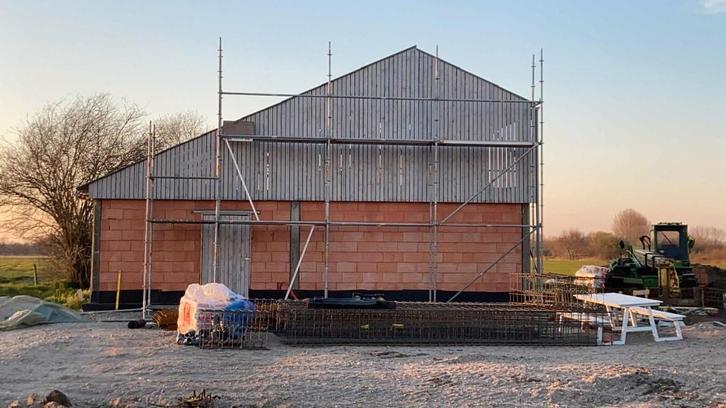 stelling layher, Doe-het-zelf en Bouw, Steigers, Gebruikt, Gevelsteiger, 5 meter of hoger, Ophalen