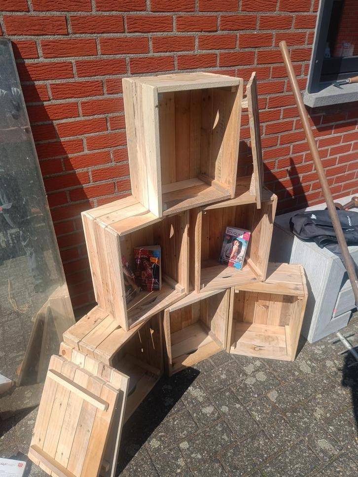 Handgemaakte houten bakken met deksel, Doe-het-zelf en Bouw, Kratten en Dozen, Nieuw, Bak of Kist, Minder dan 50 cm, Minder dan 35 cm