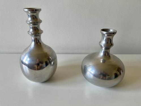 2 Bougeoirs argentés, Antiquités & Art, Antiquités | Bougeoirs, Verre, Envoi