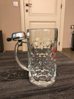 Bierglas 1 liter met bel, opschrift “grote dorst”, Comme neuf, Enlèvement ou Envoi