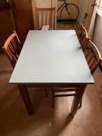 Eettafel met 4 stoelen, Ophalen, Zo goed als nieuw