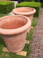 2 Grote Terracotta potten “vaso camelia”,, Jardin & Terrasse, Vases de jardin, Enlèvement, Utilisé