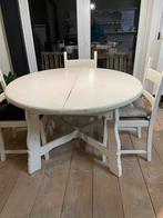 Eiken tafel met vier stoelen, Ophalen