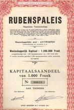 Rubenspaleis 1951, Postzegels en Munten, Aandelen en Waardepapieren, 1950 tot 1970, Ophalen of Verzenden, Aandeel