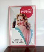 Blikken reclamebord Coca Cola, Verzamelen, Reclamebord, Ophalen of Verzenden, Zo goed als nieuw