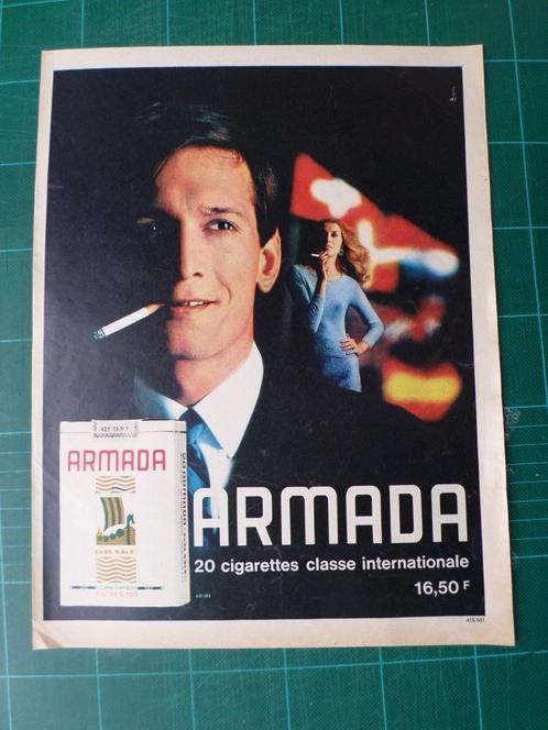 Armada cigarettes - publicité papier - 1967, Collections, Marques & Objets publicitaires, Utilisé, Autres types, Enlèvement ou Envoi