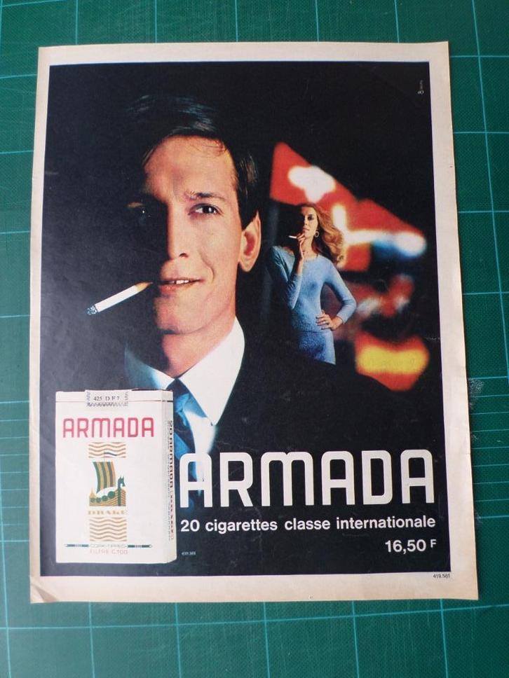 Armada cigarettes - publicité papier - 1967, Verzamelen, Merken en Reclamevoorwerpen, Gebruikt, Overige typen, Ophalen of Verzenden