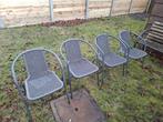 4 tuinstoelen, Enlèvement, Utilisé, Synthétique, Empilable