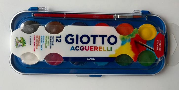 SPLINTERNIEUWE doos aquarelverf. Hoge kwaliteit + penseel, Hobby en Vrije tijd, Schilderen, Nieuw, Waterverf, Ophalen