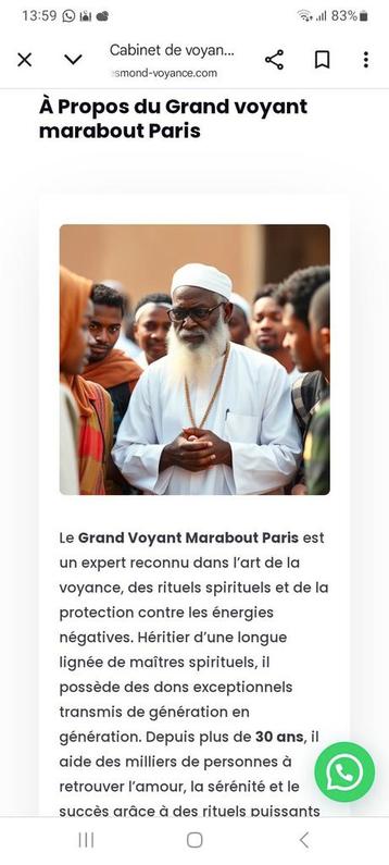 RETOUR AFFECTIF 04 65 48 18 87 BELGIQUE VOYANT MARABOUT BRUX beschikbaar voor biedingen