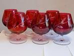 6 cognacglazen van Cranberry Glass, Ophalen of Verzenden, Zo goed als nieuw, Borrel- of Shotglas