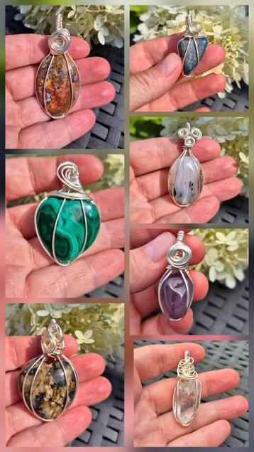 div edelstenen hanger zilver spirituele sieraden bergkristal beschikbaar voor biedingen