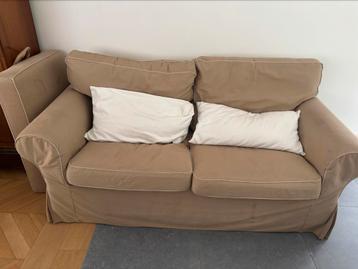 2 x siège et pouf Ikea Ektorp 2, Banc droit, Enlèvement, Utilisé, Deux personnes