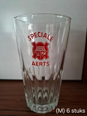 Set van 6 Speciale Aerts bierglazen vintage
 beschikbaar voor biedingen