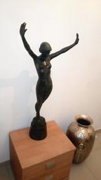 Magnifique grand bronze art deco " l éveil " 1m de hauteur, Bronze, Enlèvement ou Envoi