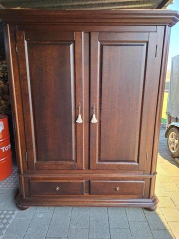 Eiken kleerkast, Huis en Inrichting, Ophalen, Gebruikt, Eikenhout, Met hangruimte
