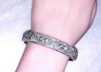 cuff armband zilver met art deco patroon en strass, Neuf, Argent, Envoi, Avec strass