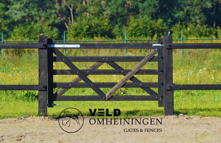 Houten poort, Poorten, Toegangspoort, Weidepoort, Oprit, Dieren en Toebehoren, Stalling en Weidegang, Opfok, Stalling, Weidegang