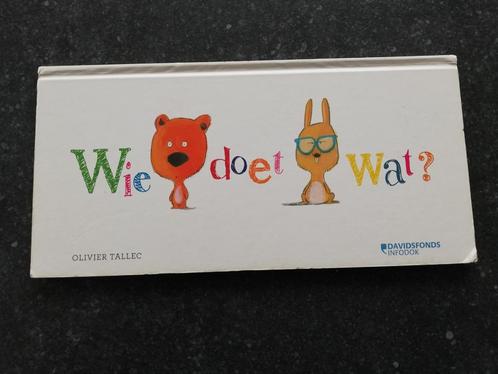Wie doet wat?, Boeken, Kinderboeken | Kleuters, Zo goed als nieuw, Ophalen of Verzenden