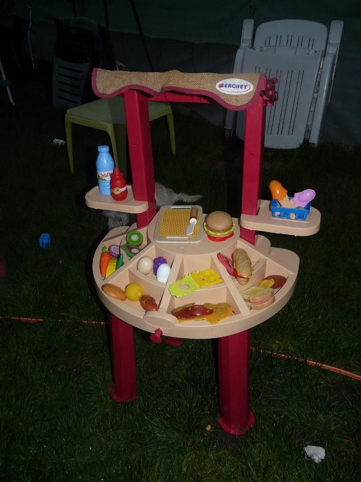 MAGASIN SNACK HAMBURGER BERCHET., Kinderen en Baby's, Speelgoed | Speelkeukens, Zo goed als nieuw, Speelkeuken-accessoire, Kunststof