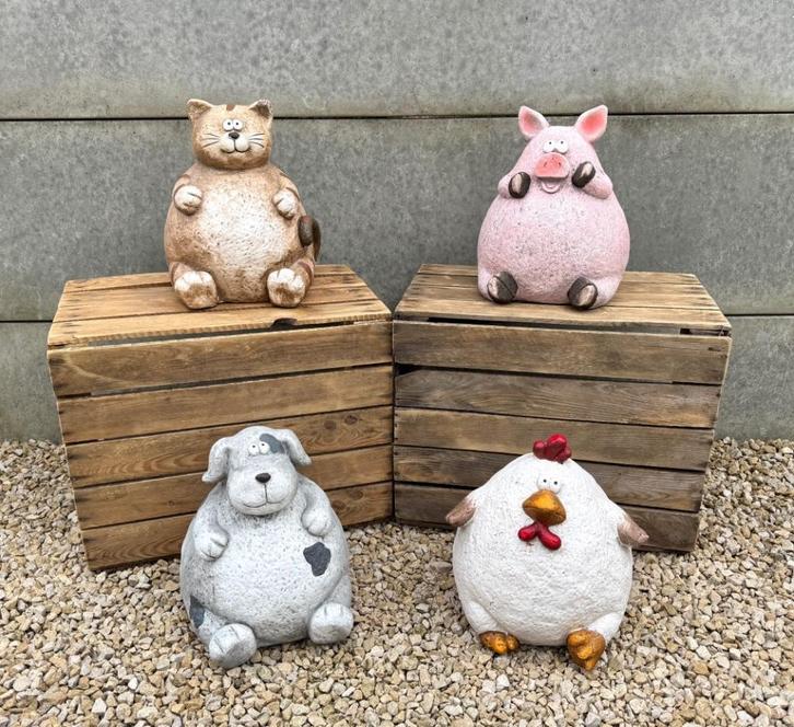 Beelden bolle dieren H 30cm / Verschillende modellen, Verzamelen, Beelden en Beeldjes, Nieuw, Dier, Ophalen