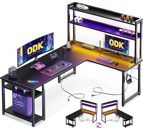 Gaming Bureau met LED  Computertafel  GRATIS LEVERING, Hobby en Vrije tijd, Overige Hobby en Vrije tijd, Nieuw, Verzenden