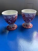 Koppel antieke UK Engelse eierdopjes met jachttafereel, Antiek en Kunst, Ophalen of Verzenden