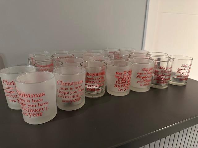 33 Kerstglaasjes, Diversen, Kerst, Zo goed als nieuw, Ophalen