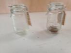 2 glazen potjes, Huis en Inrichting, Ophalen of Verzenden, Nieuw, Glas