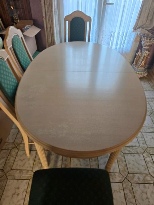 Salle à manger avec 6 chaises et grand buffet avec vitrine, Huis en Inrichting, Complete eetkamers, Gebruikt, 6 tot 8 stoelen