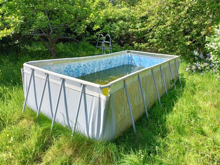 Zwembad 2x4m2, Tuin en Terras, Zwembaden, Gebruikt, Opzetzwembad, 80 tot 120 cm, 400 cm of meer, 200 tot 300 cm, Rechthoekig, Ophalen