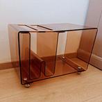 Vintage bijzettafel van Michel Dumas van plexiglas uit de ja, Huis en Inrichting, Ophalen, Zo goed als nieuw