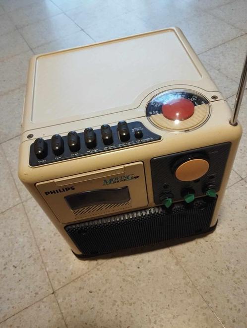 Philips Morning Sound „The Cube” radiocassetterecorder, Audio, Tv en Foto, Radio's, Gebruikt, Overige typen, Ophalen of Verzenden