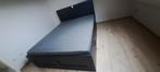 Ikea bed met lades en achterbord, Huis en Inrichting, Ophalen, Zo goed als nieuw, Zwart