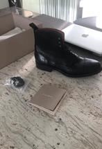SANTONI Bottines à lacets cuir noires neuves 42, Neuf, Bottes, Enlèvement, Santoni