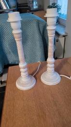 2 pieds de lampes de table/de chevet bois patiné, Maison & Meubles, Accessoires pour la Maison | Vases, Enlèvement ou Envoi, Comme neuf