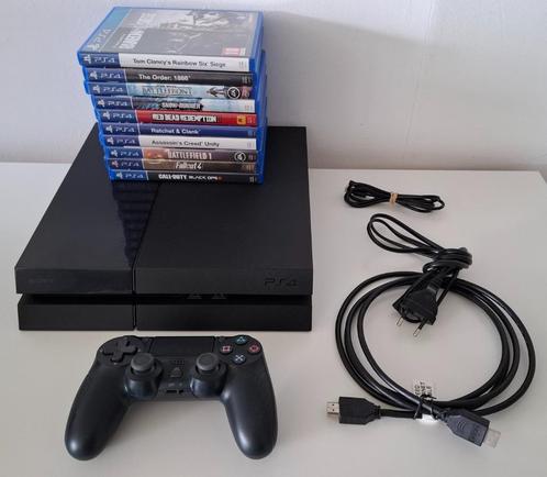 PS4 500gb in prima staat met 10 games, Games en Spelcomputers, Spelcomputers | Sony PlayStation 4, Gebruikt, Original, 500 GB